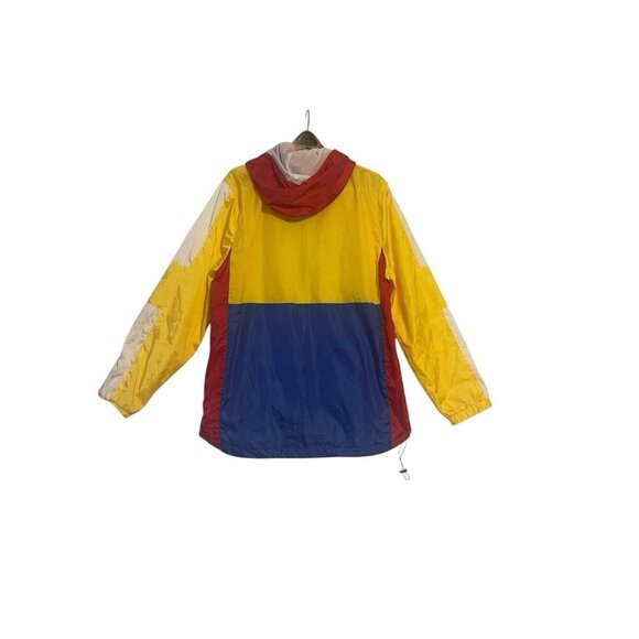 VTG Rebel Minds Mens Hooded Pullover XL Multicolor Windbreaker Red Blue Yellow - Picture 3 of 6